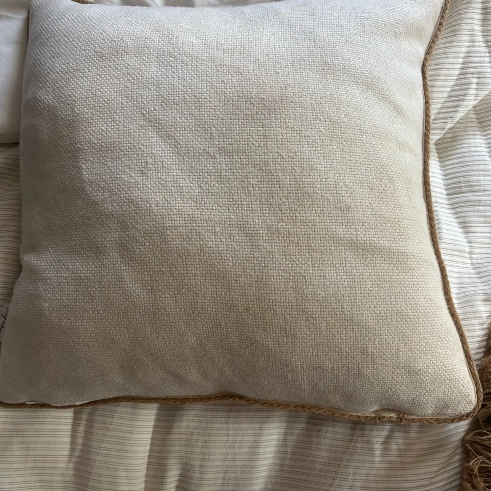 beaded pumpkin decorative cushion